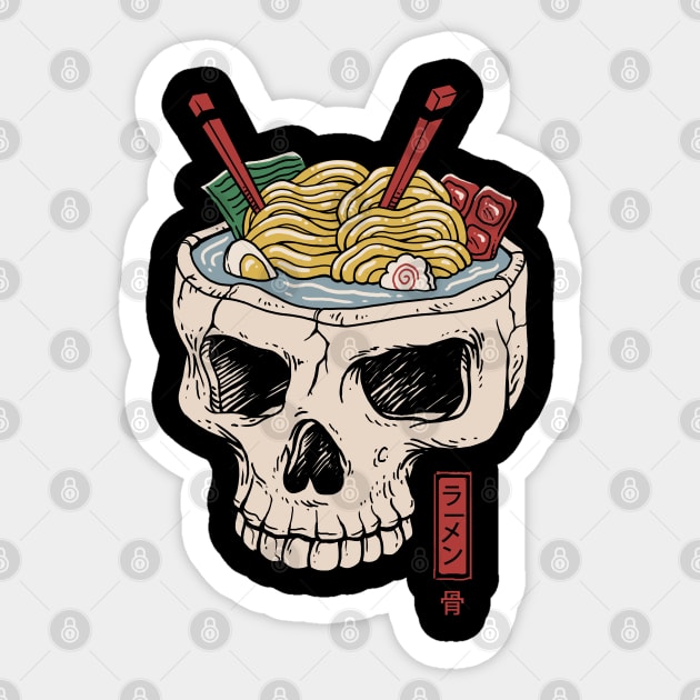 Ramen Brain Sticker by Vincent Trinidad Art